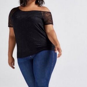 Torrid Black Lace Top